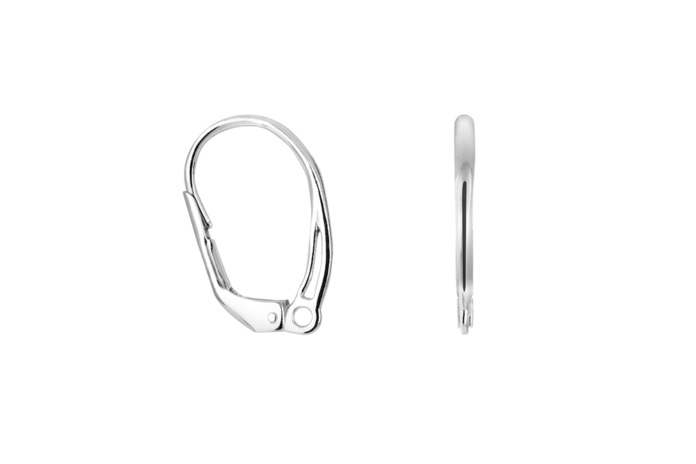 [16367FPL] Sterling silver earring finding (Sterling silver)