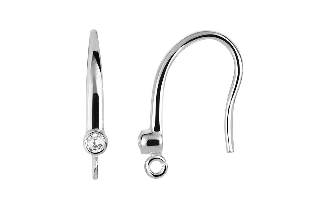 Base pendiente plata 925 zirconita 3mm