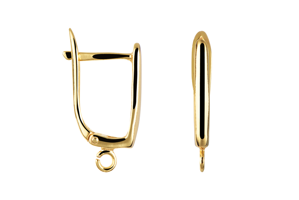 [16370FDO] Base pendiente plata 925 pala catalana 2x18mm (Oro)