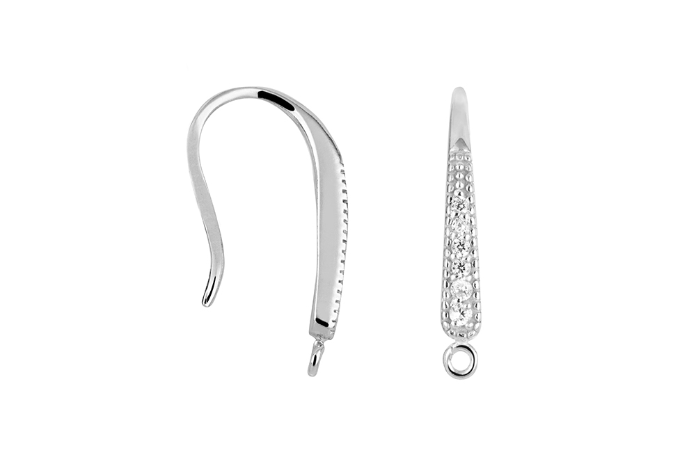 Base de pendiente plata 925 zirconita