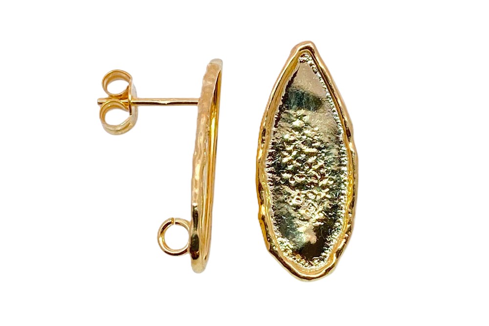 Base de pendiente plata 925 gota rústica