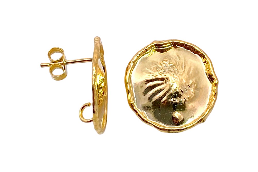 Base de pendiente plata 925 redonda 18mm