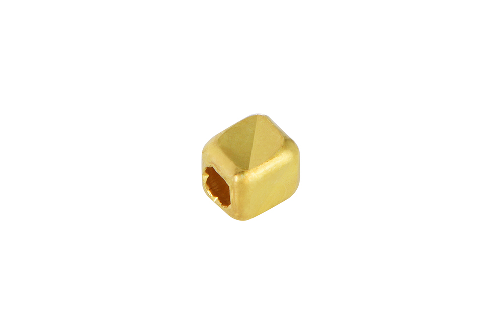 Entrepieza plata 925 cubo mini cubo pasante