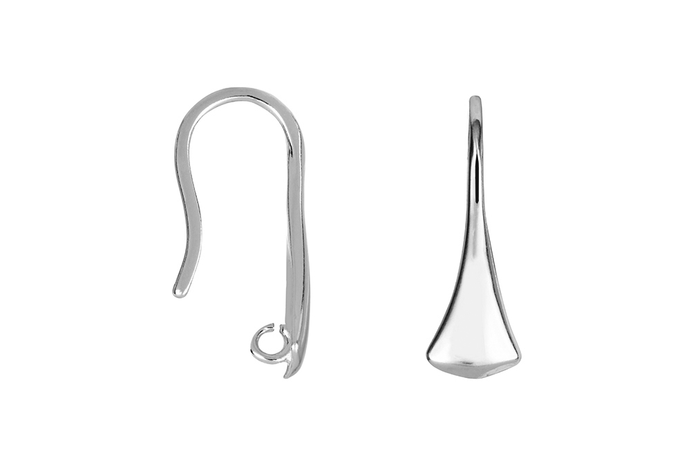 [16932FPL] Sterling silver earring finding (Sterling silver)