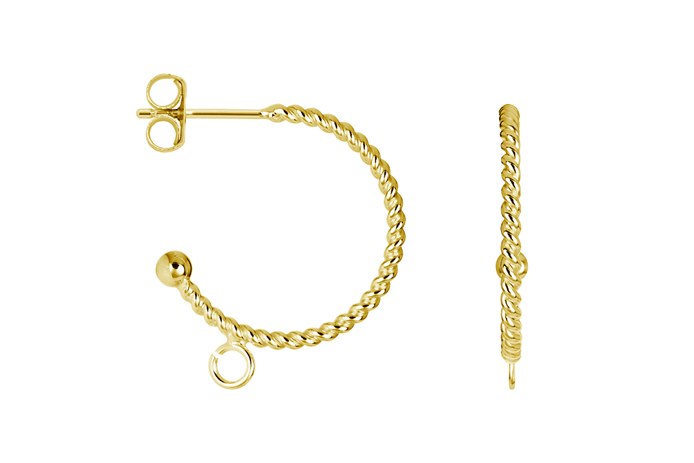 Sterling silver finding earring