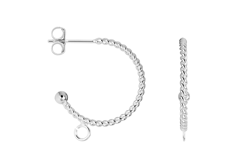 Sterling silver finding earring