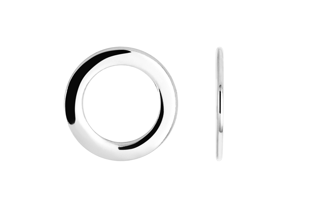 [17026FE100PL] Entrepieza plata 925 aro plano 10mm (Plata)