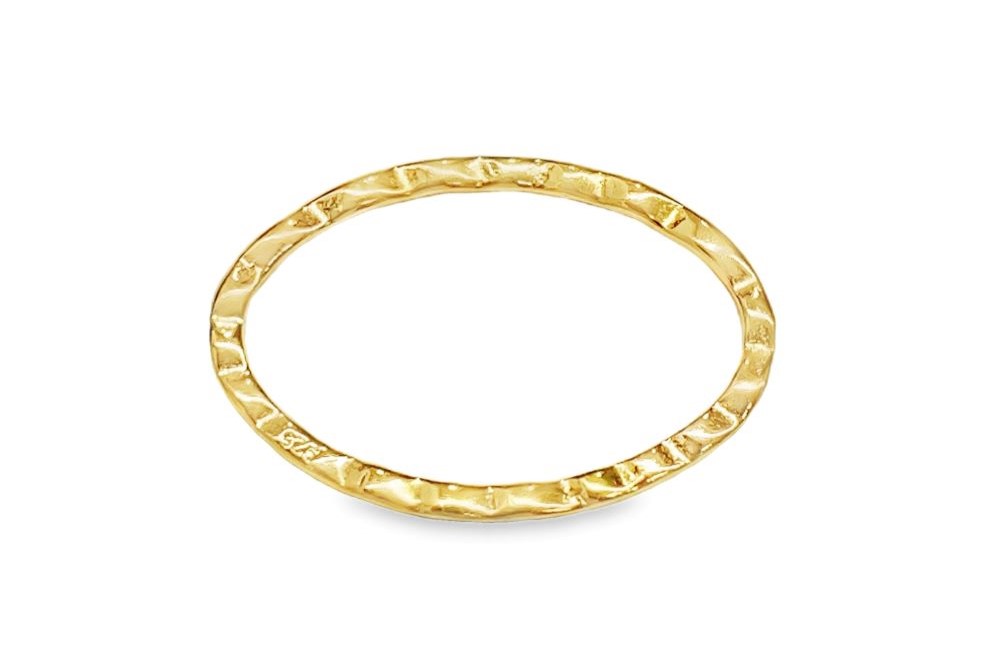 Sterling silver closed oval ring