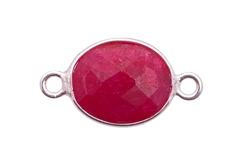 Sterling silver semiprecious stone oval 8x10mm finding