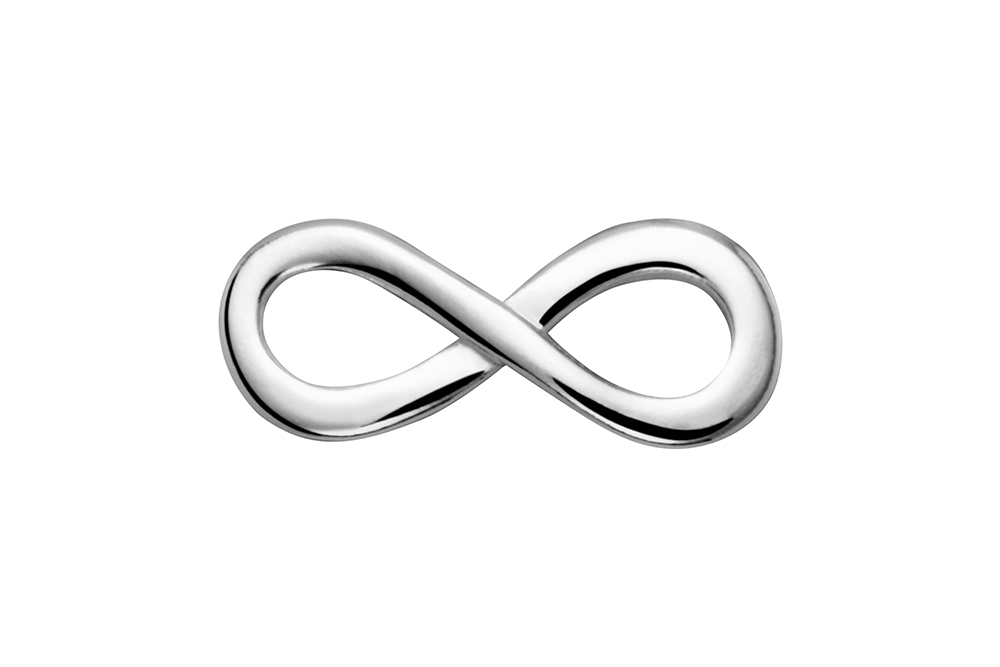 [18183FPL] Sterling silver infinity symbol connector (Sterling silver)