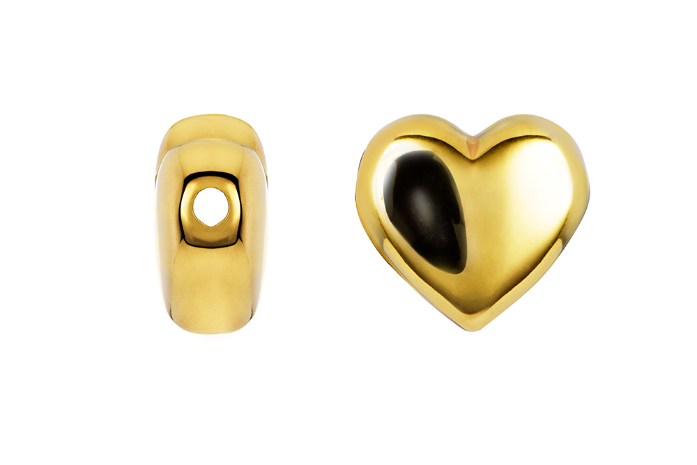 Sterling silver heart connector