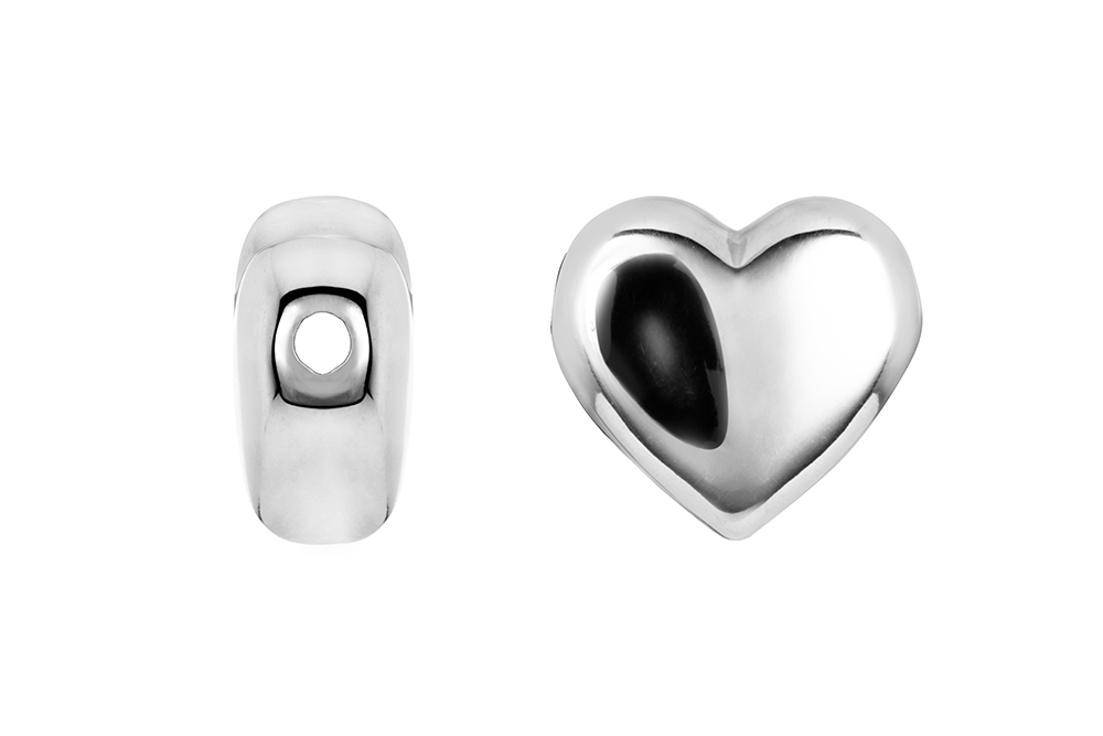 [18189FPL] Entrepieza plata 925 corazón (Plata)