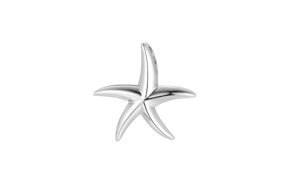 [18560FPL] Colgante plata 925 estrella de mar 9x8mm (Plata)