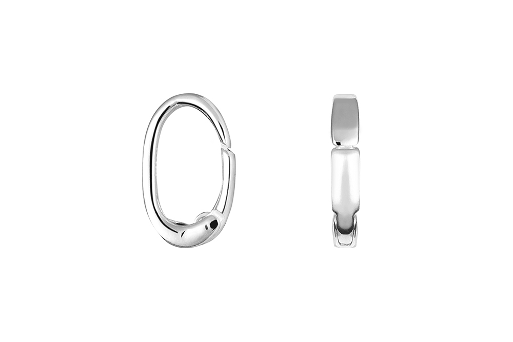 [18639FE120PL] Sterling silver spring-loaded invisible clasp (Sterling silver)