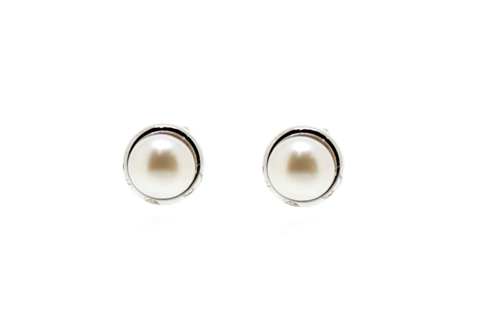 Silver earring fresh water pearl 7.00/8.00/11.00mm (pack of 3)