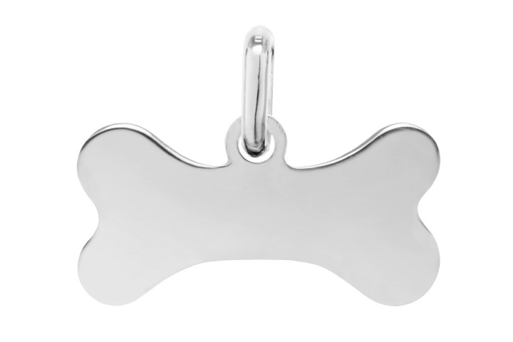 Placa plata 925 hueso