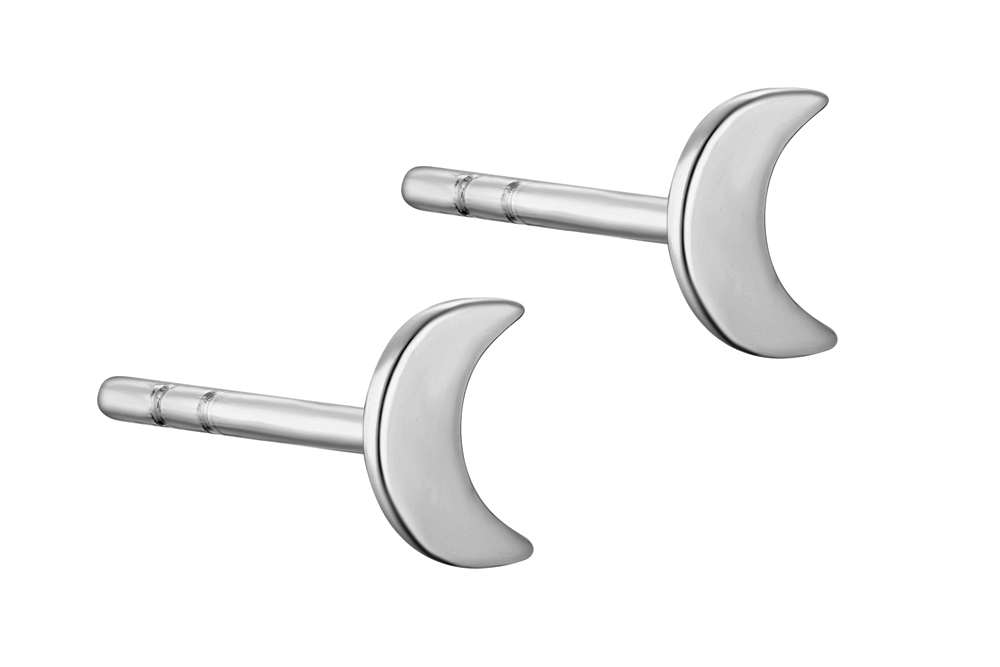 Pendiente plata 925 luna