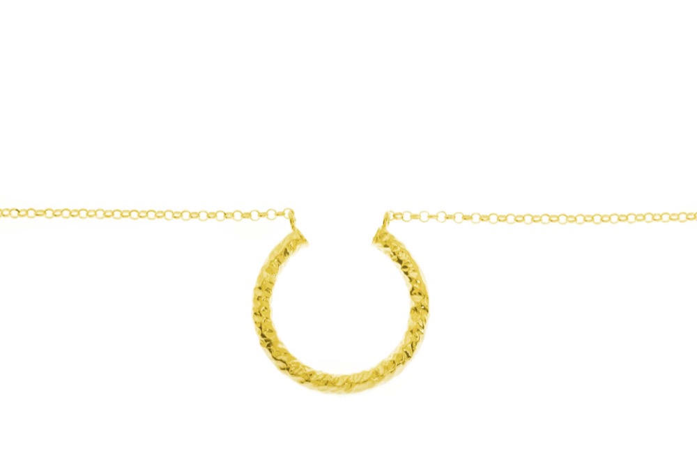 Collar plata 925 círculo abierto martele 