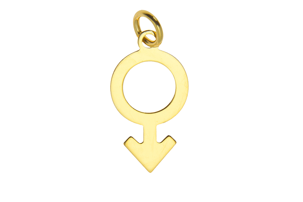 Colgante charm plata 925 signo masculino (pack de 5)