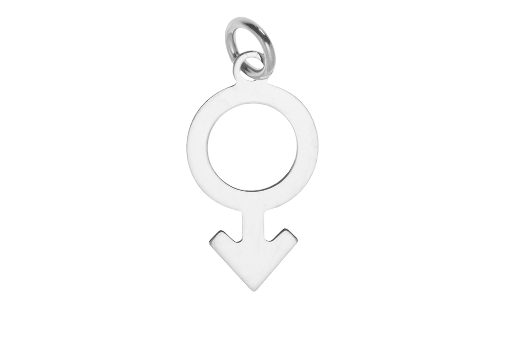Pendant charm male sign silver 925