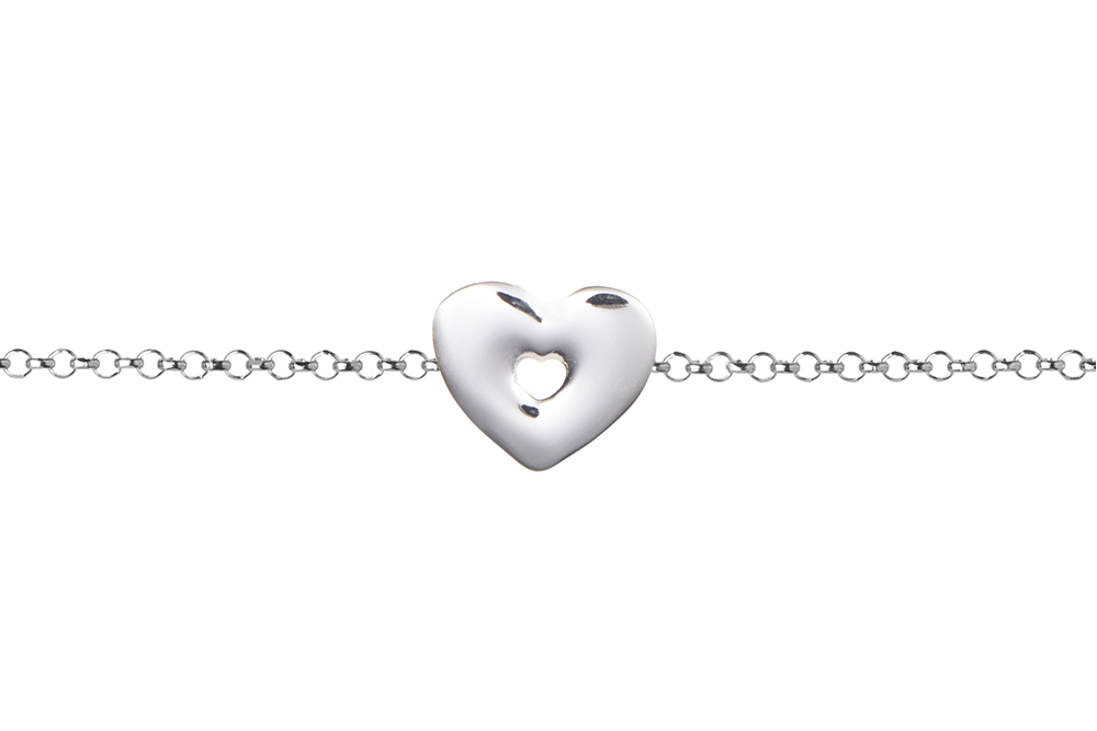 Pulsera plata 925 corazon