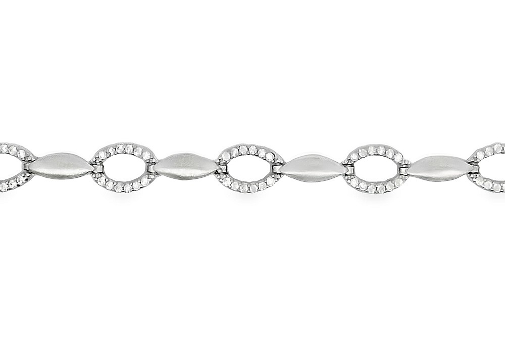 Pulsera plata 925 intercalada con zirconitas