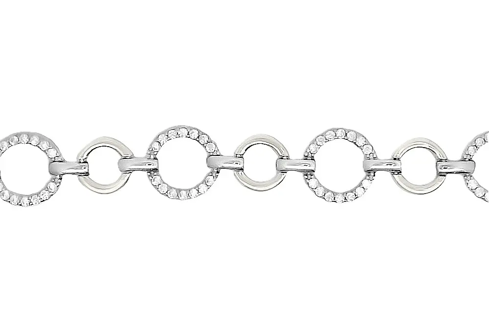 Sterling silver zirconia bracelet