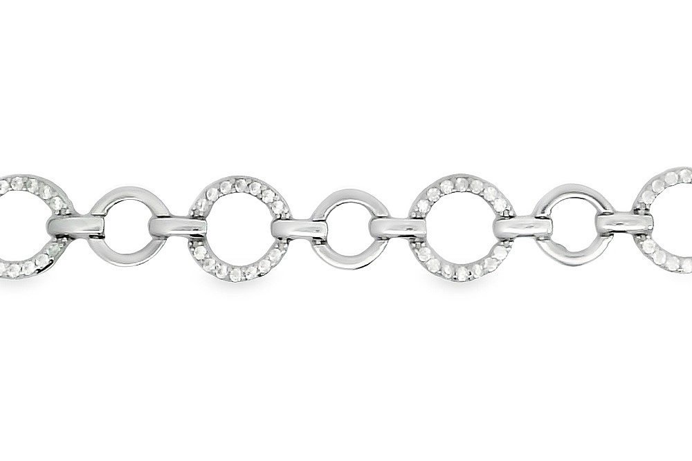 Sterling silver zirconia bracelet