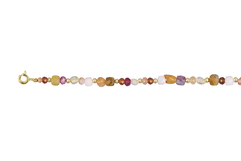 Sterling silver mix semiprecious stones necklace