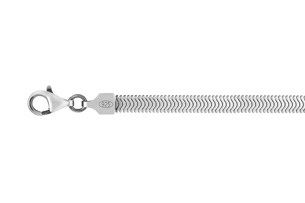 [18708B2000GM] Sterling silver gunmetal men's bracelet