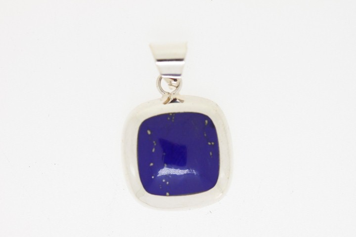 Colgante plata lisa cuadrado 
