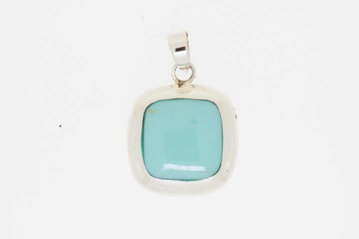 Colgante plata lisa cuadrado 