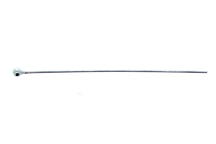 Silver 925 0.50/0.70/1.00mm wire 2mm ball end headpins (pack 50)