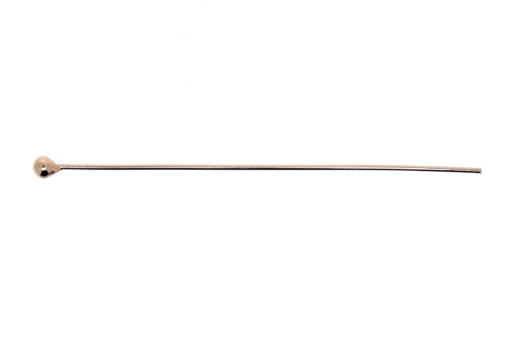 Alfiler plata 925 hilo 0.50/0.70/1.00mm con bola 2mm (pack de 50)