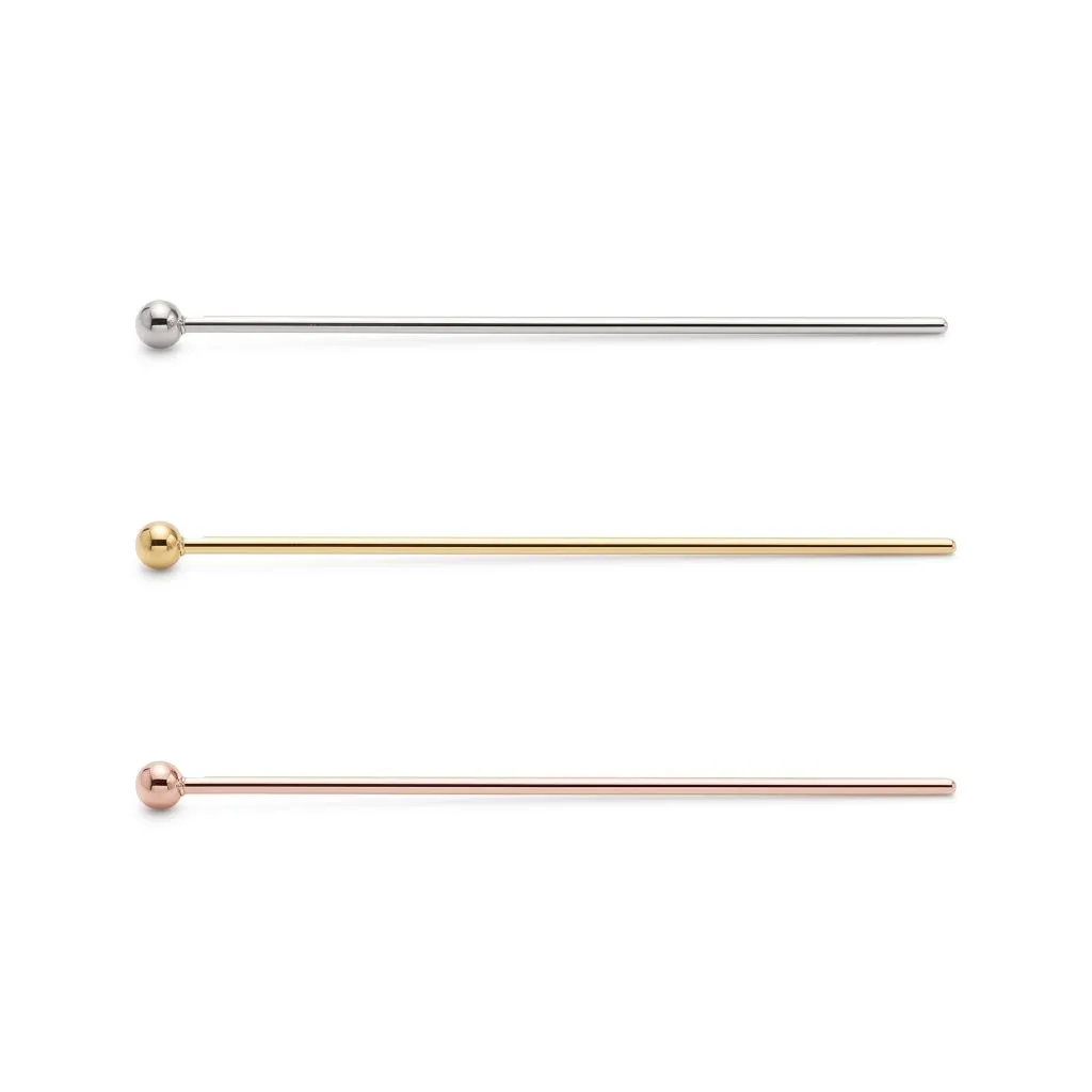 Silver 925 0.50/0.70/1.00mm wire 2mm ball end headpins (pack 50)