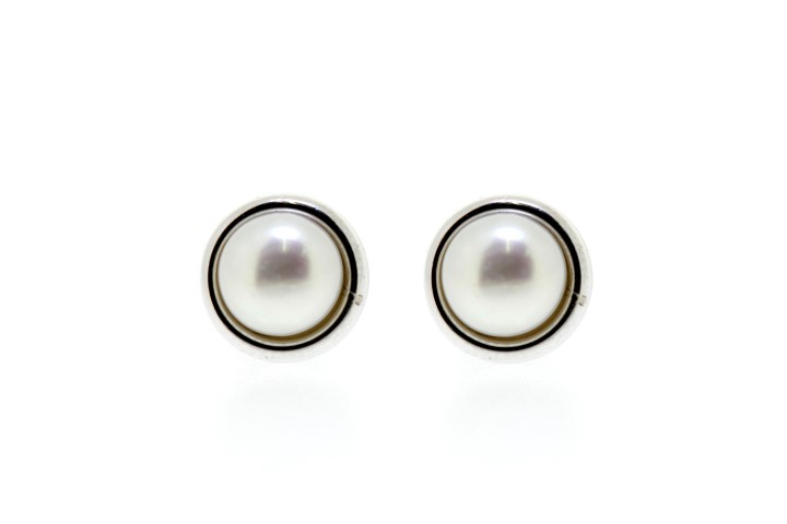 Silver earring fresh water pearl 7.00/8.00/11.00mm (pack of 6)