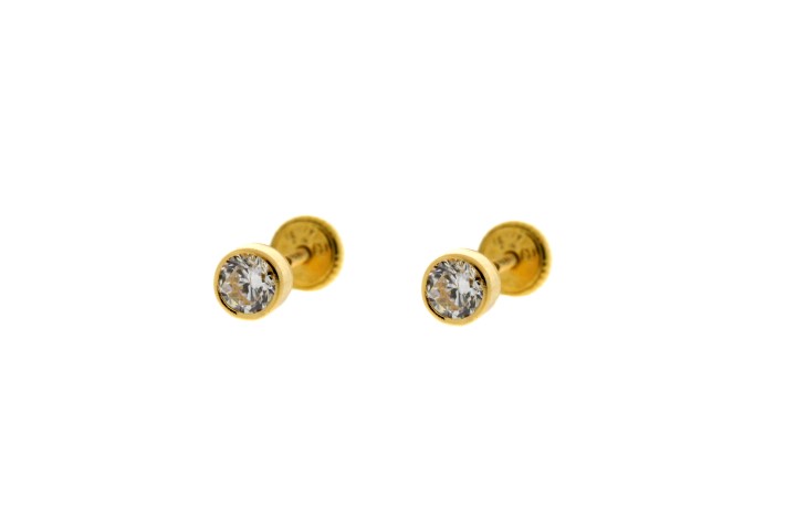 Silver 925 chaton cz baby earring