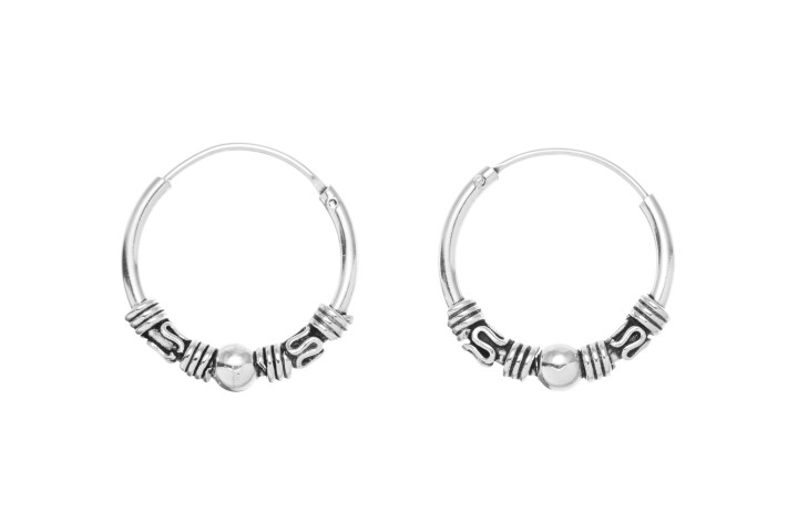 Pendiente aro bali plata 925 hilo 1.5mm 12.00/14.00mm (pack de 10)