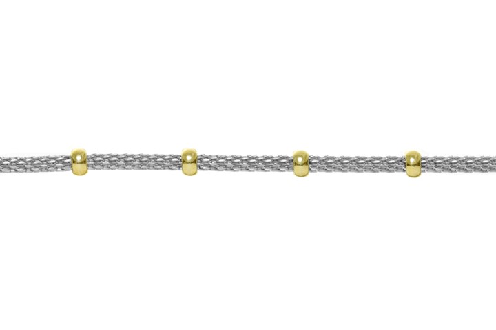 Silver 925 necklace 40+5cm rhodium