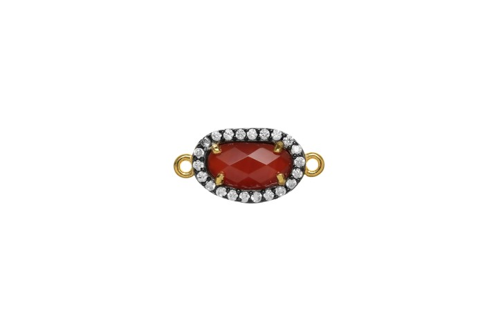 Silver 925  semi precious stone cz finding