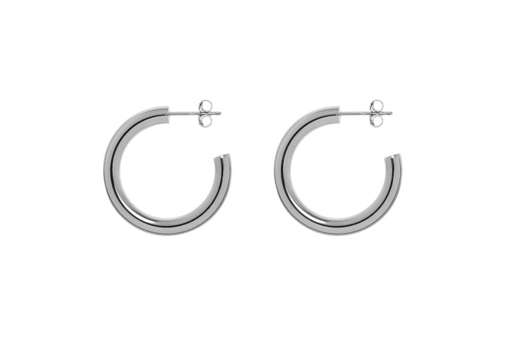 Pendiente aro plata 925 presion 4mm
