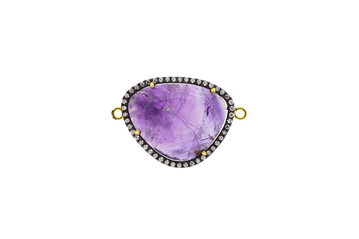 Silver 925  semi precious stone cz finding