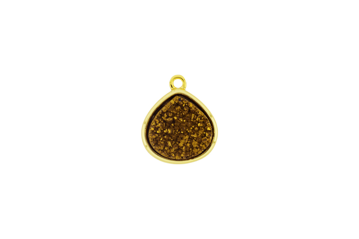 Charm silver 925 drusa stone