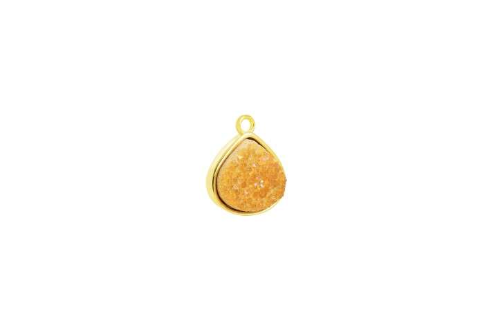Charm silver 925 drusa stone