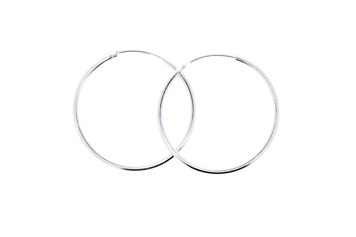 Pendiente plata 925 aro redondo hilo 1.5mm 10.00/12.00/15.00/20.00mm (pack de 10)