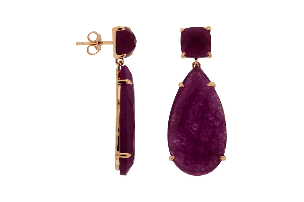 Silver 925 earring semi precious stone