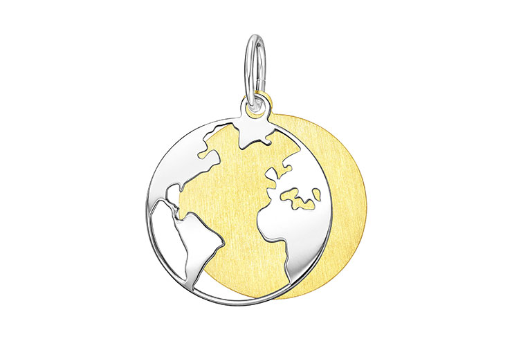 Colgante plata 925 mundo 