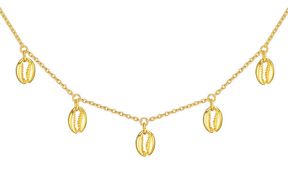 Silver 925 shells necklace 38+5cm sterling silver