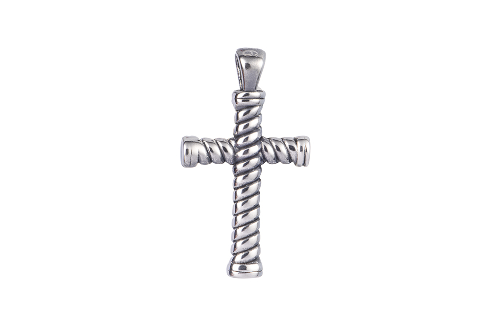 Sterling silver cross electroform pendant