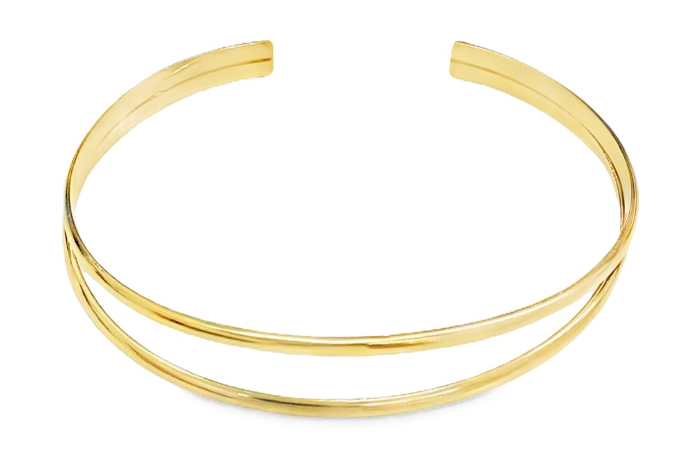 Sterling silver wire narrow cuff bangle bracelet